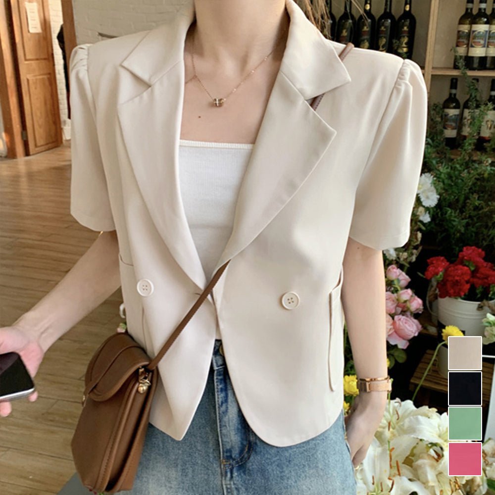 クロップド丈 半袖ジャケット レディース - ENOA（エノア）公式｜韓国ファッション通販