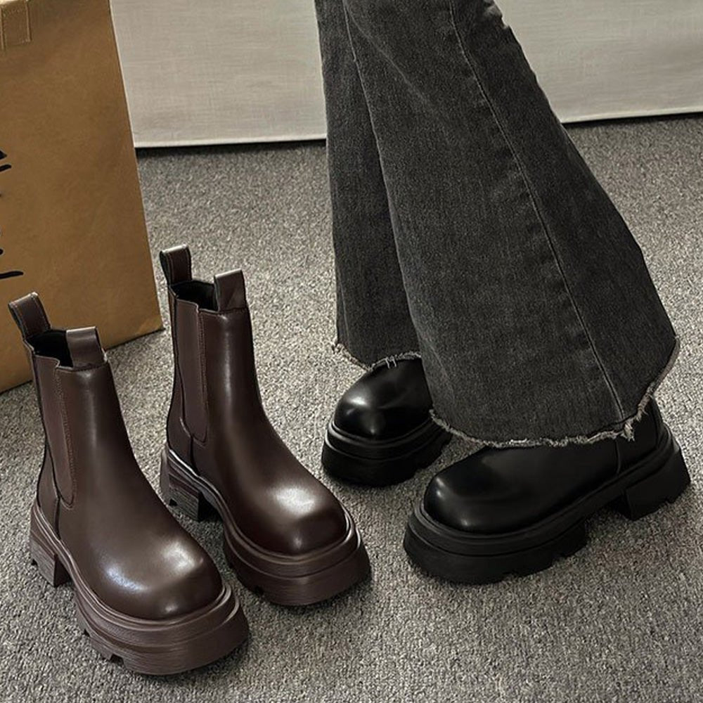 サイドゴアブーツ ショートブーツ 厚底 - ENOA（エノア）公式｜韓国ファッション通販