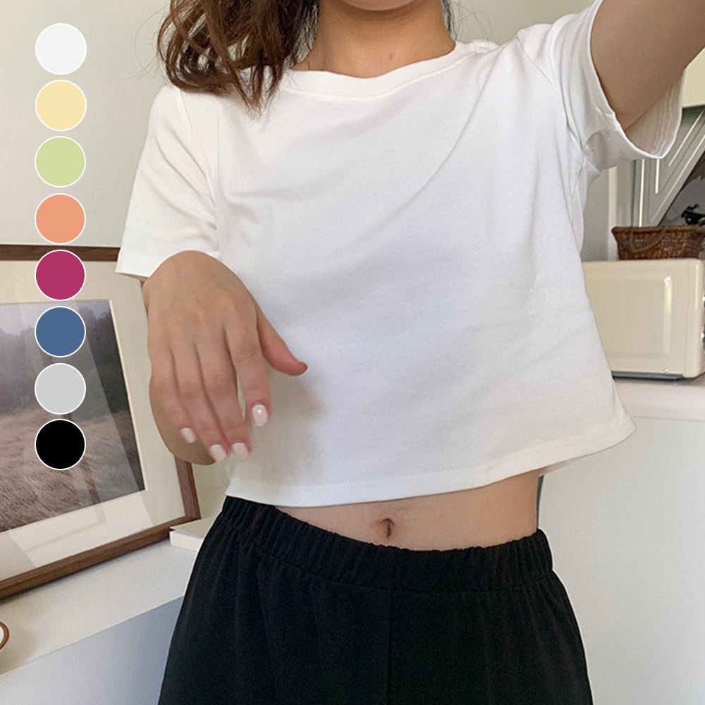 ショート丈tシャツ へそ出し 8色 夏 - ENOA（エノア）公式｜韓国ファッション通販