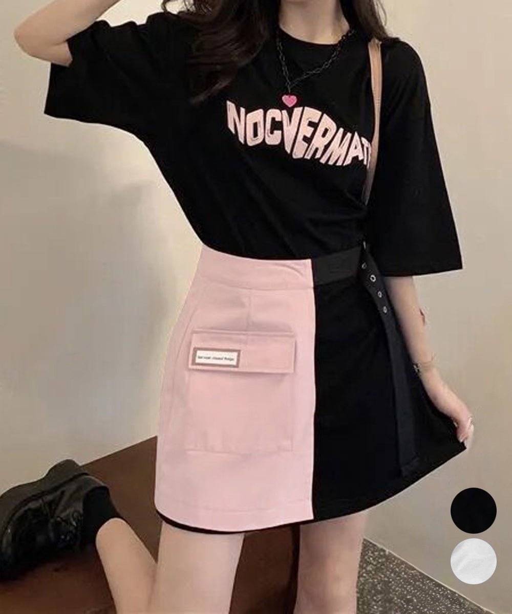 ロゴTシャツワンピース 巻きミニスカート - ENOA（エノア）公式｜韓国ファッション通販